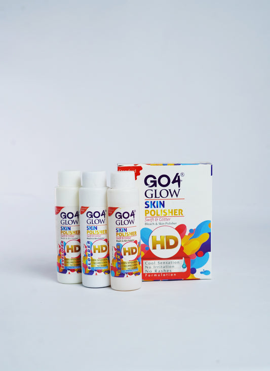 Go4Glow HD Skin Polisher(Blonder/Developer/Soak)(60gm/100ml/100ml)
