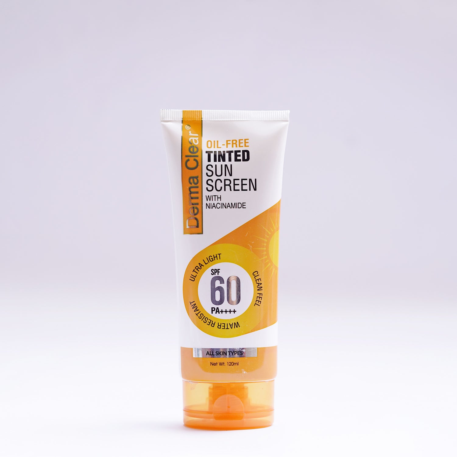 Oil-Free Tinted Sunscreen SPF 60 PA++++ | Derma Clear 120ml