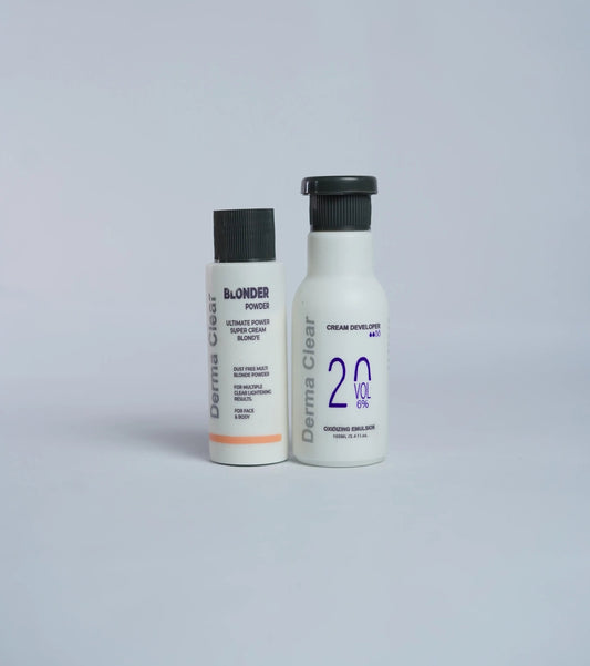 Derma Clear Blonder Powder Set ( Bleach) (60gm/100ml) - Colorline Cosmeceutical