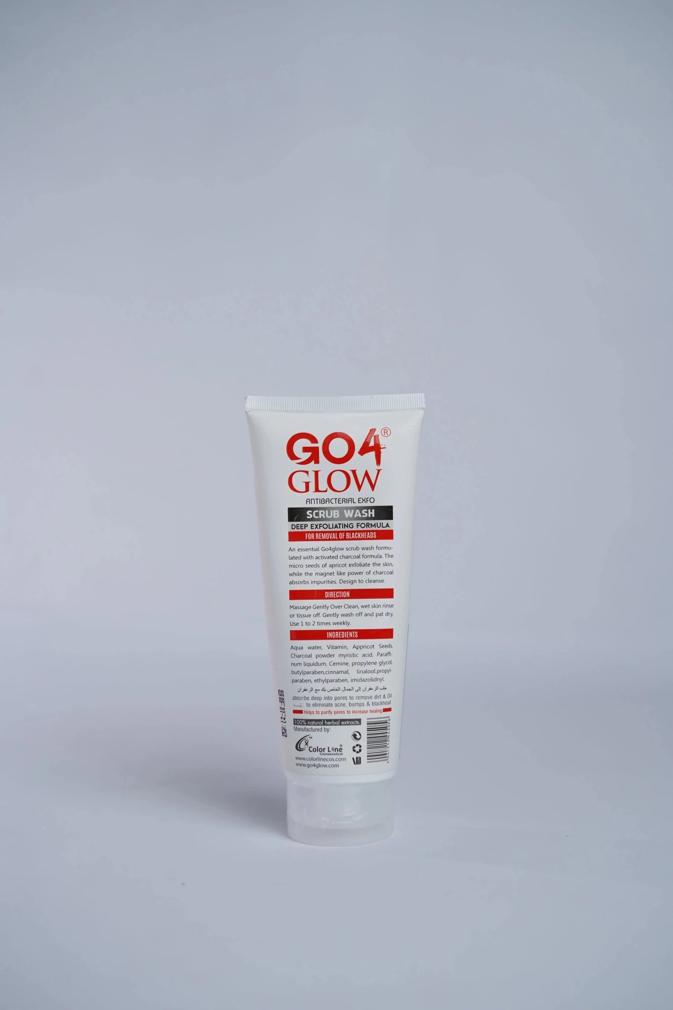 Go4Glow Charcoal Scrub Wash 200ml - Colorline Cosmeceutical