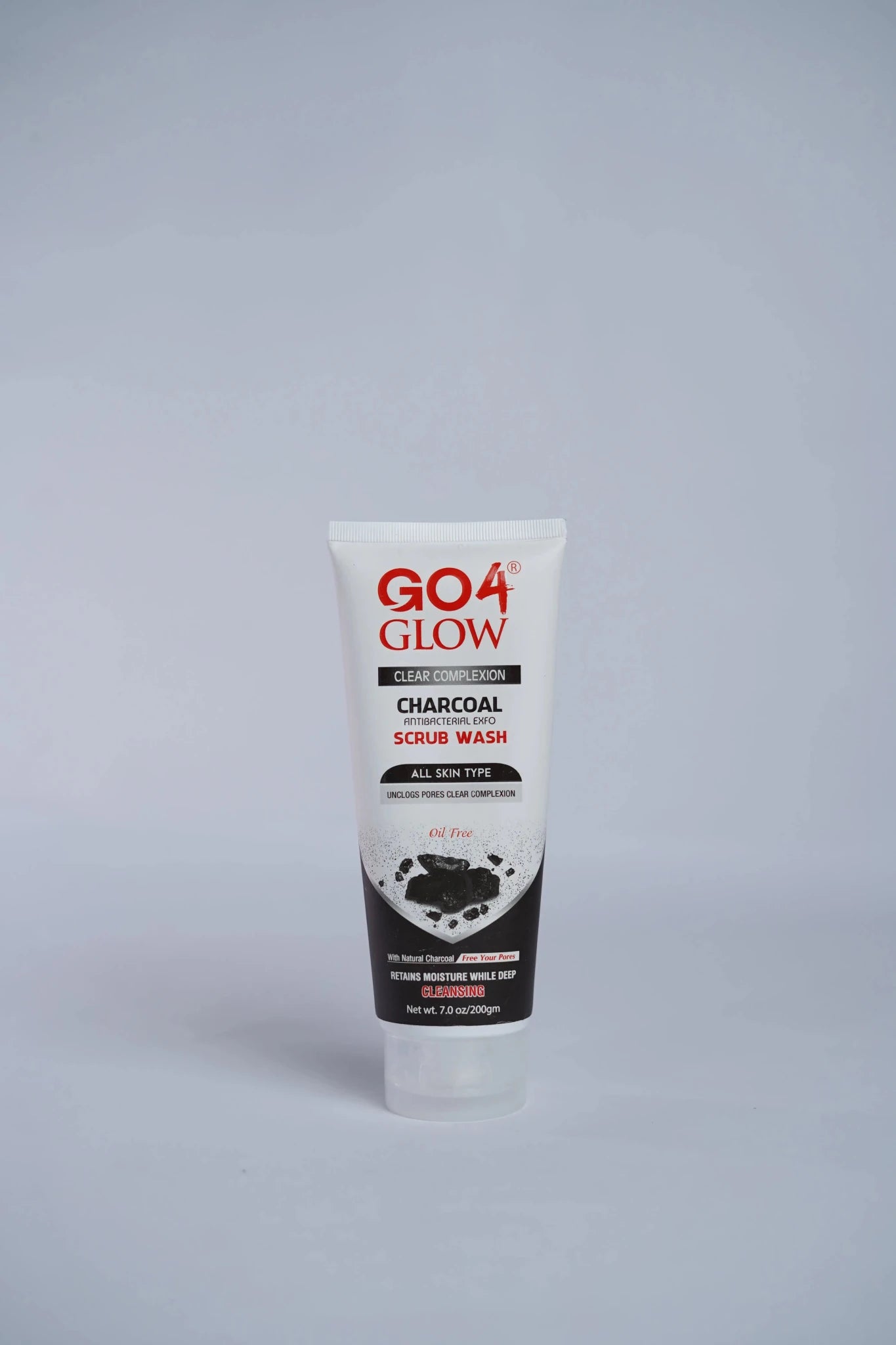 Go4Glow Charcoal Scrub Wash 200ml - Colorline Cosmeceutical