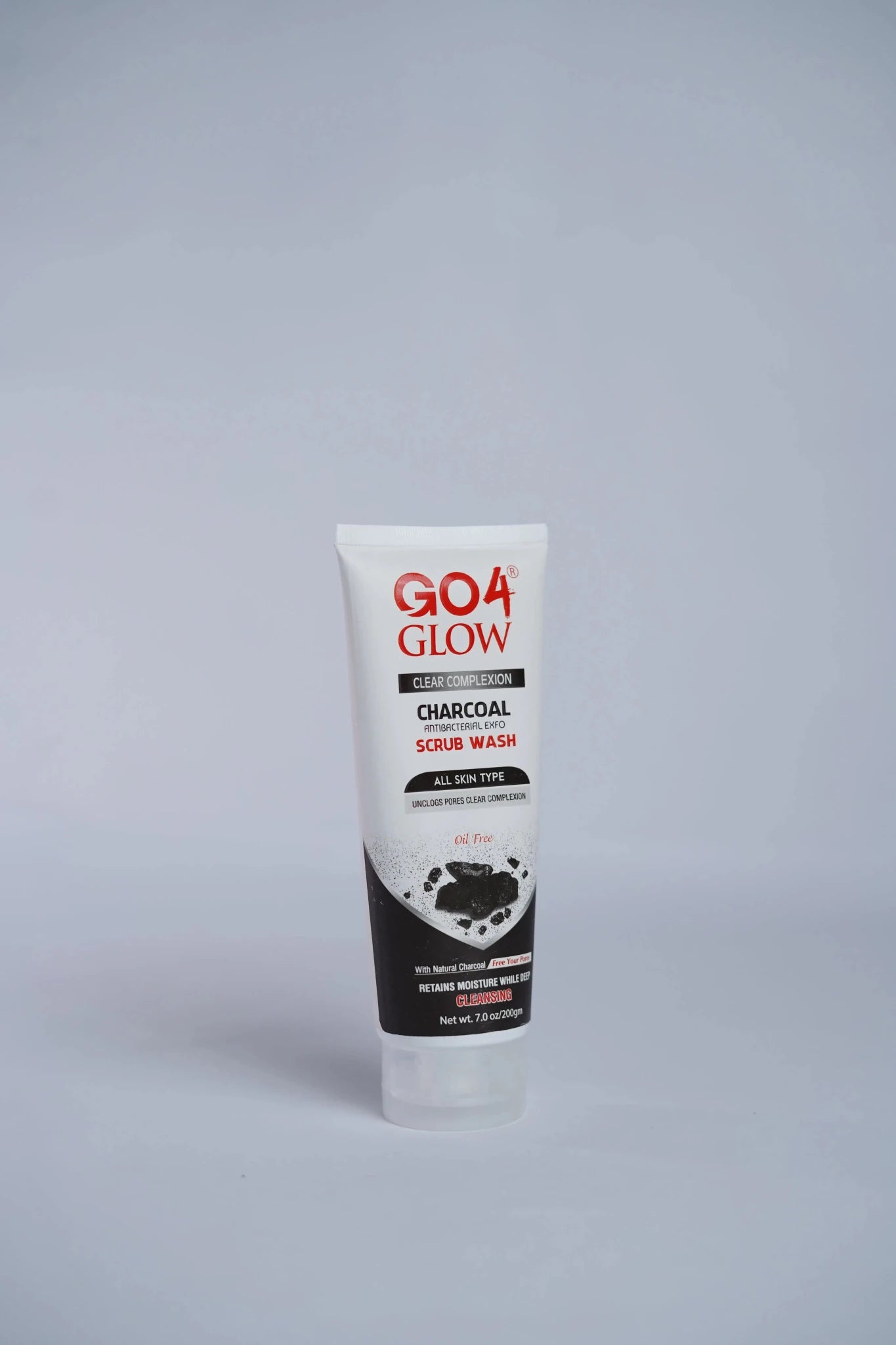 Go4Glow Charcoal Scrub Wash 200ml - Colorline Cosmeceutical