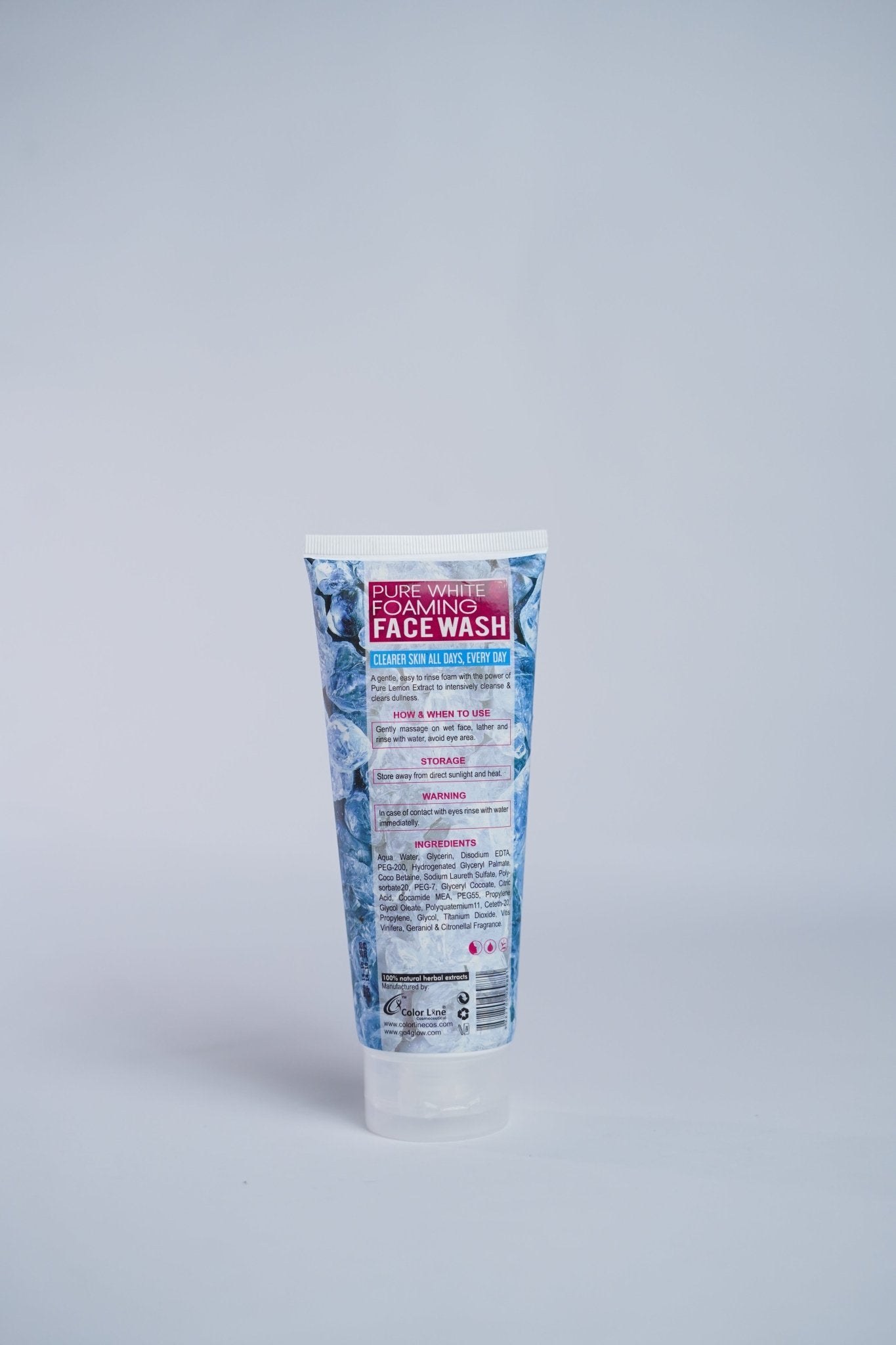 Go4Glow Pure White Foaming Face Wash (200gm) - Colorline Cosmeceutical