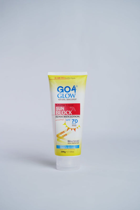 Go4Glow Sun Block Cream SPF 70+++ (200gm) - Colorline Cosmeceutical