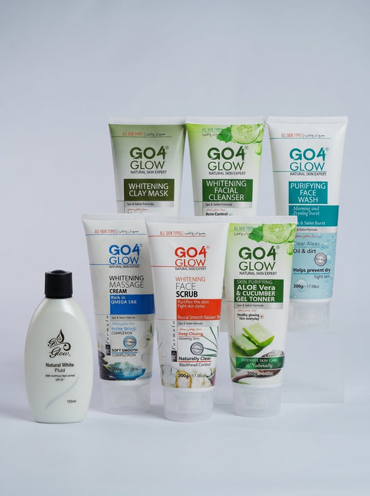 Go4Glow Whitening Facial Kit For Acne & Finelines(200ml/125ml) - Colorline Cosmeceutical